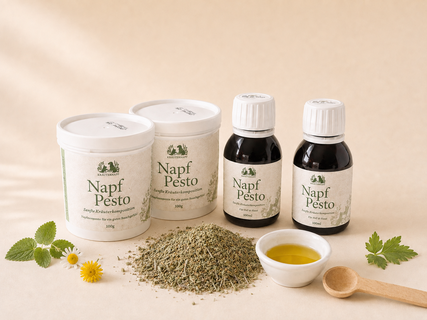 Napf Pesto Vorteilsbundle – 2× Kräutermischung & 2× Öl
